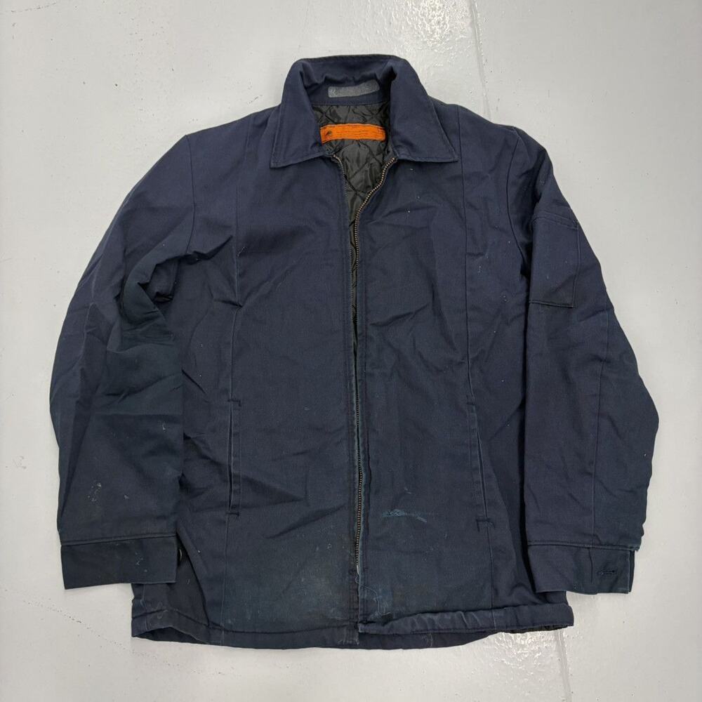 Vintage 70s Red Kap Blue Canvas Workwear Mechanics Jacket